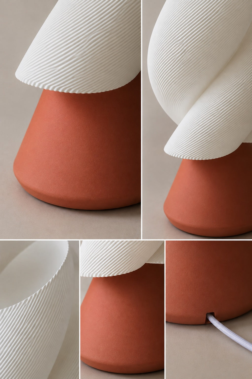 Katara Table Lamp — Sculptural Spiral Shade
